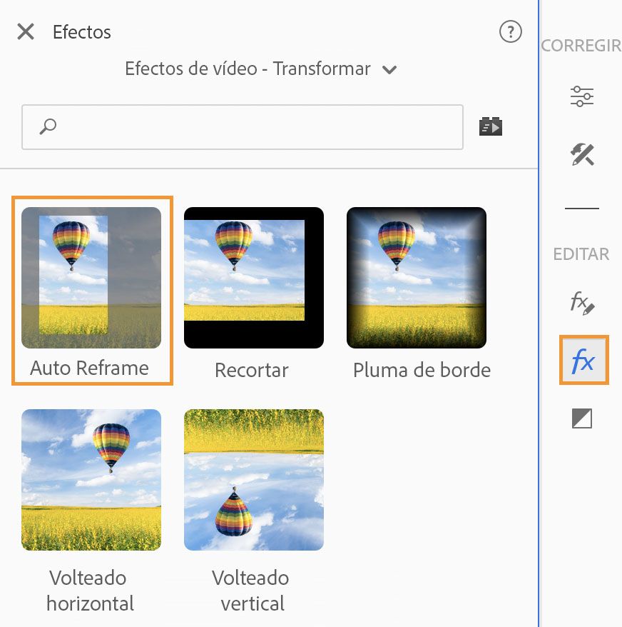 Adobe Premiere Elements: эффект Auto Reframe в панели Video Effects