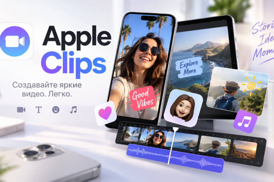 Apple Clips: быстрый монтаж, титры и эффекты на iPhone и iPad Apple Clips