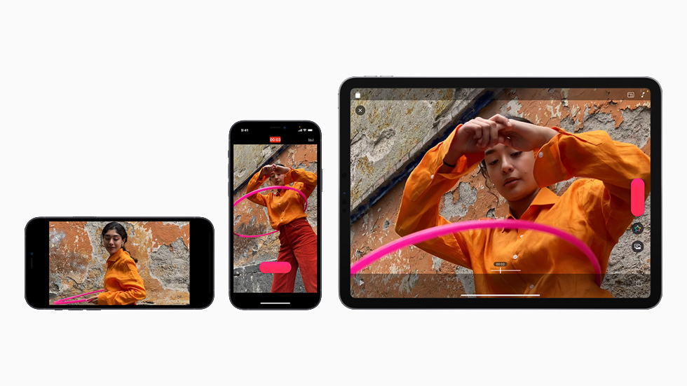 Apple Clips на iPhone и iPad в вертикальной и горизонтальной ориентации