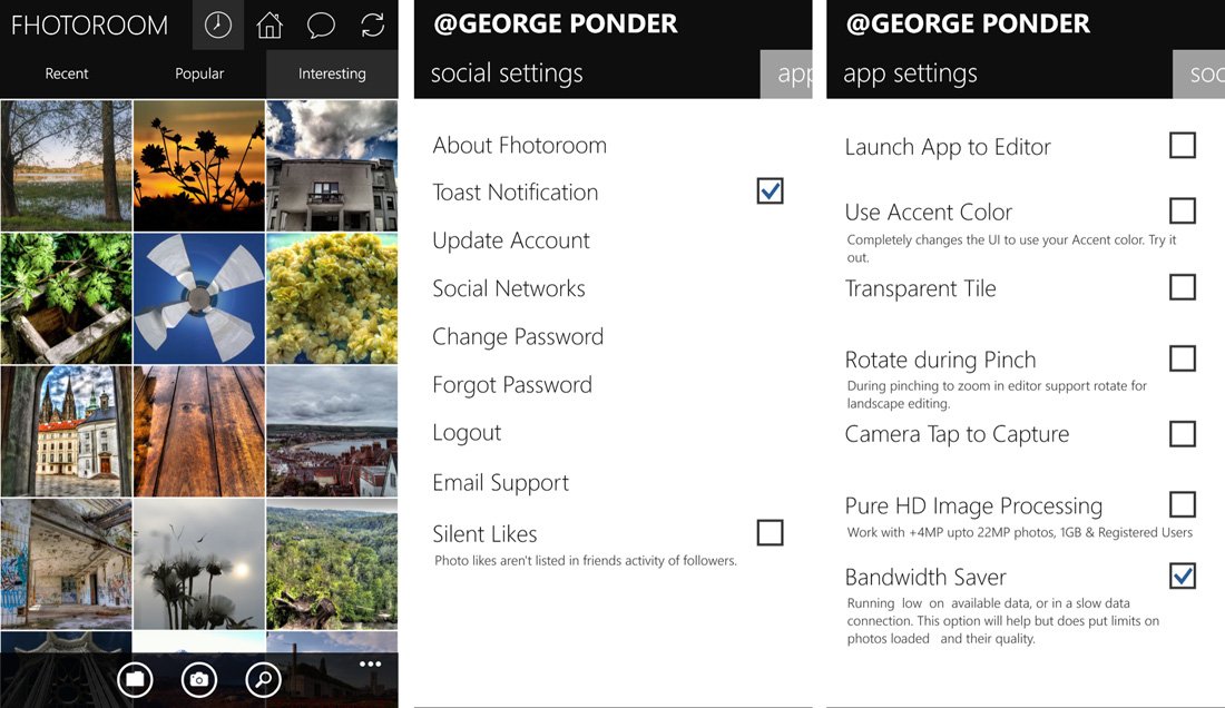 Настройки Fhotoroom с Launch App to Editor, Bandwidth Saver и другими параметрами