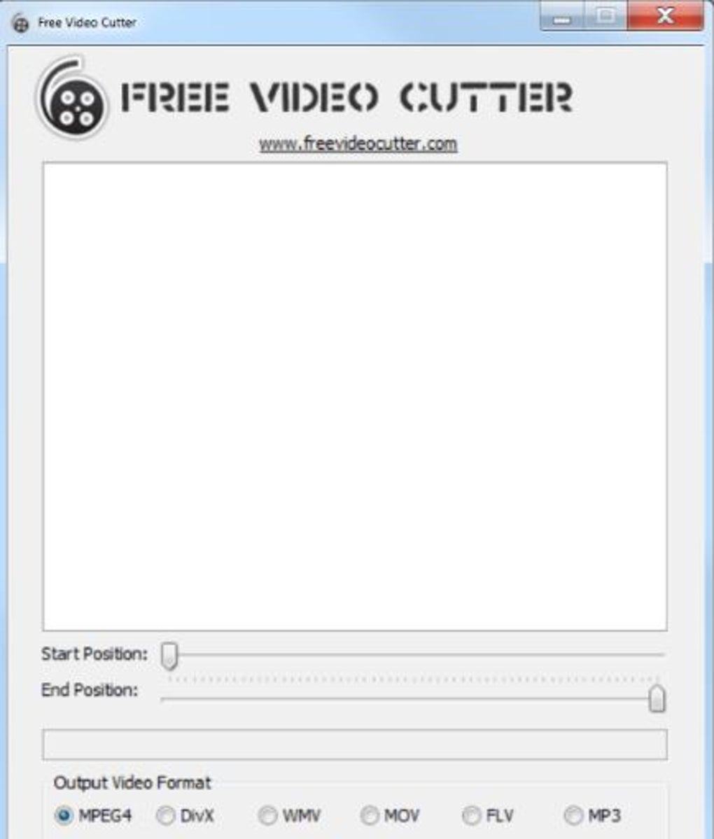 Настройка и рабочее состояние Free Video Cutter при выборе границ