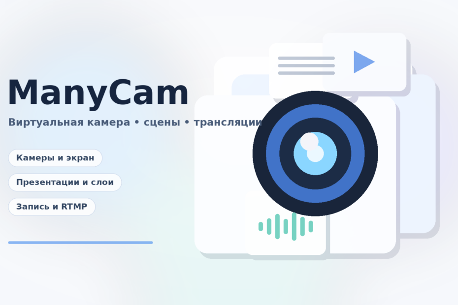 ManyCam: виртуальная камера, сцены и трансляции ManyCam