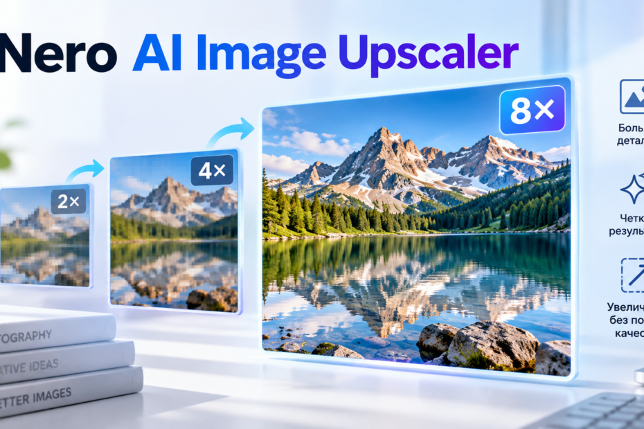 Nero AI Image Upscaler: увеличение и восстановление деталей изображений Nero AI Image Upscaler