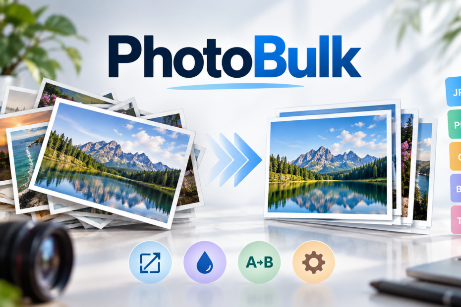 PhotoBulk: пакетная обработка фото, водяные знаки и конвертация PhotoBulk