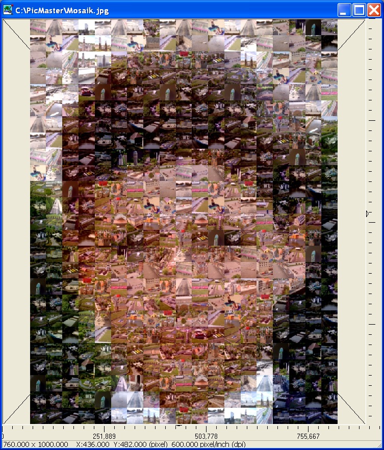 Результат Mosaic в PicMaster: крупное изображение, составленное из множества миниатюр