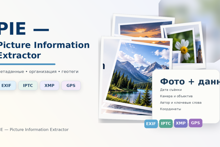 PIE — Picture Information Extractor: метаданные, импорт и организация фото PIE — Picture Information Extractor