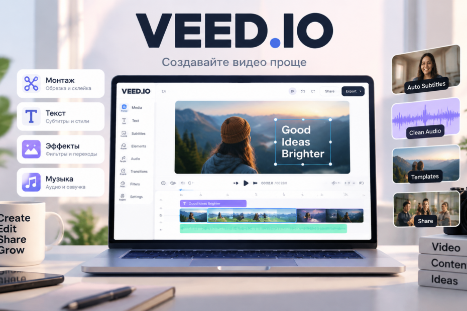 VEED.IO: онлайн-монтаж, субтитры и инструменты создания видео VEED.IO