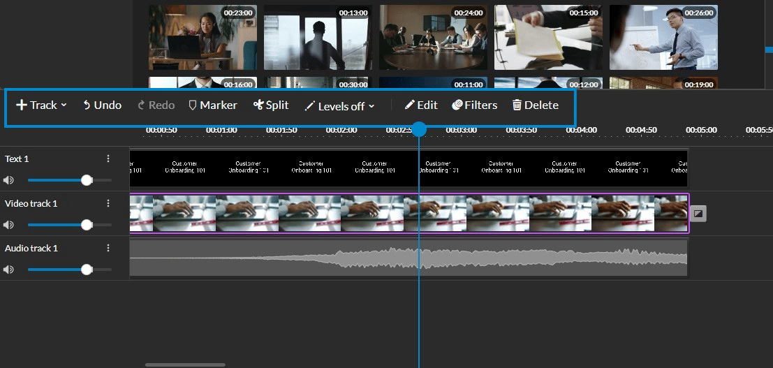 WeVideo: интерфейс программы