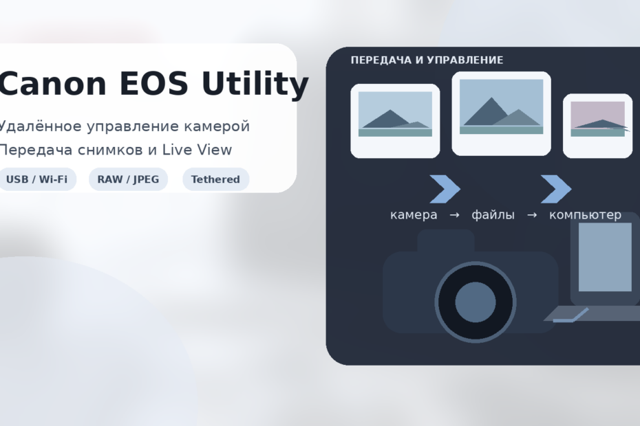 Canon EOS Utility: дистанционная съёмка и передача снимков Canon EOS Utility